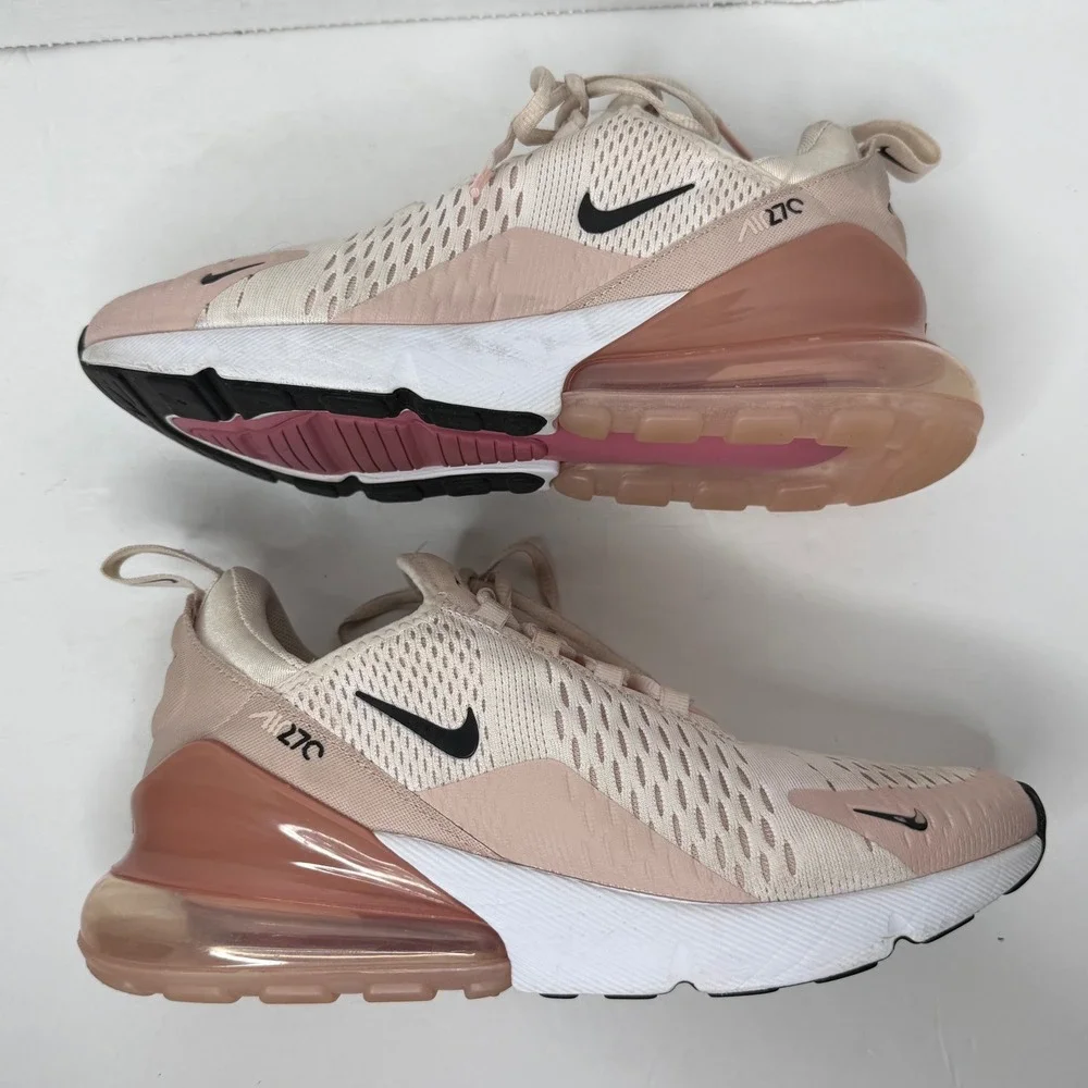 Nike Air Max 270 Sneakers Womens 8.5 Barely Rose Pink AH6789-604 Running Shoes